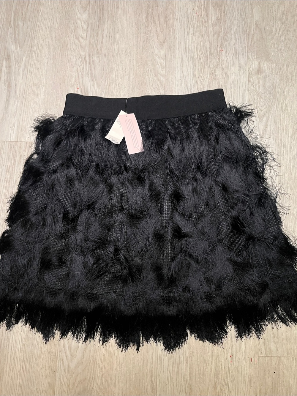 Banana Republic Black Fringe Mini  Skirt Small